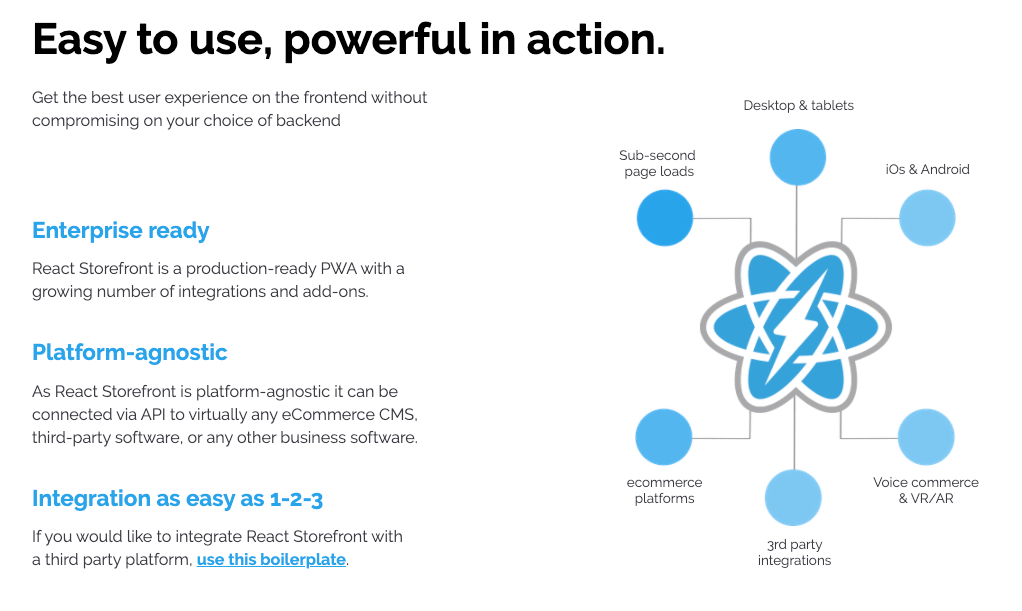 React Storefront the framework to build and deploy